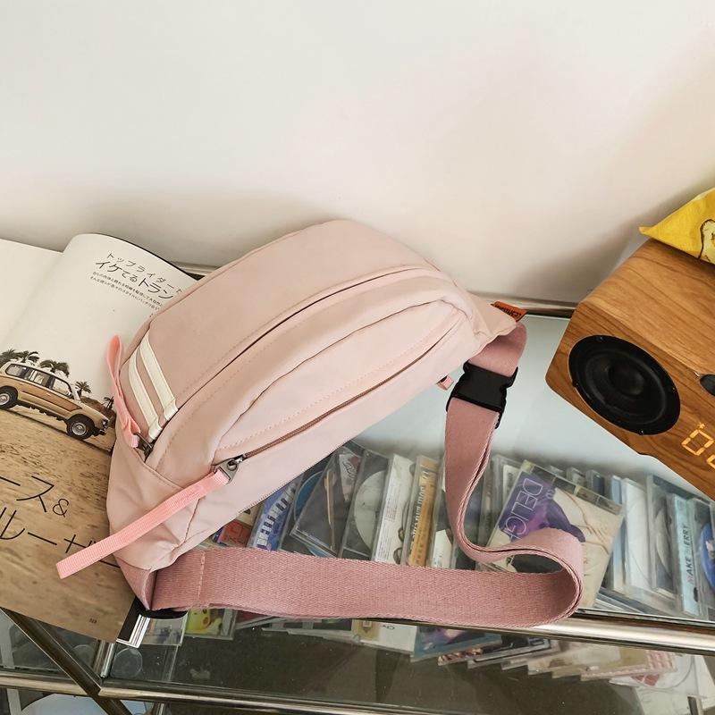 Spring new simple versatile breast bag student sports cycling messenger bag niche casual fanny pack