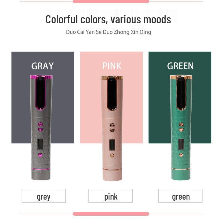 Wireless Automatic Rotating Curling Iron - Portable, Intelligent, Anti-Scald, Hair-Friendly LCD Device