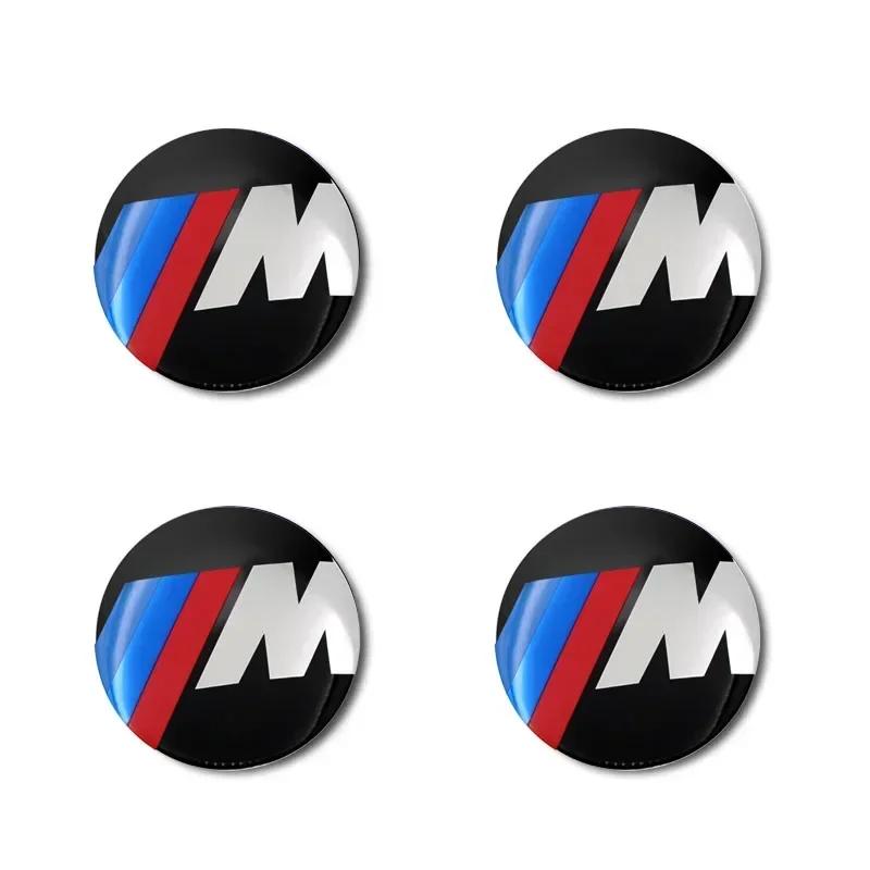 4ks 56mm Krytky středů kol pro auto, Krytky ráfků, Znaky, Samolepky pro BMW M E34 E36 E60 E90 E46 E39 E70 F10 F20 F30 Autodoplňky