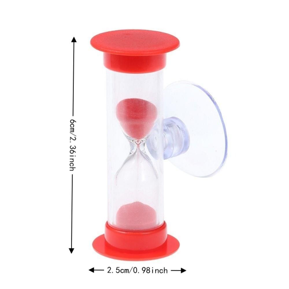 Suction Cup Mount Sand Timer 2/3 Minutes Mini Hourglass Hourglass Sand Clock  Desktop Display