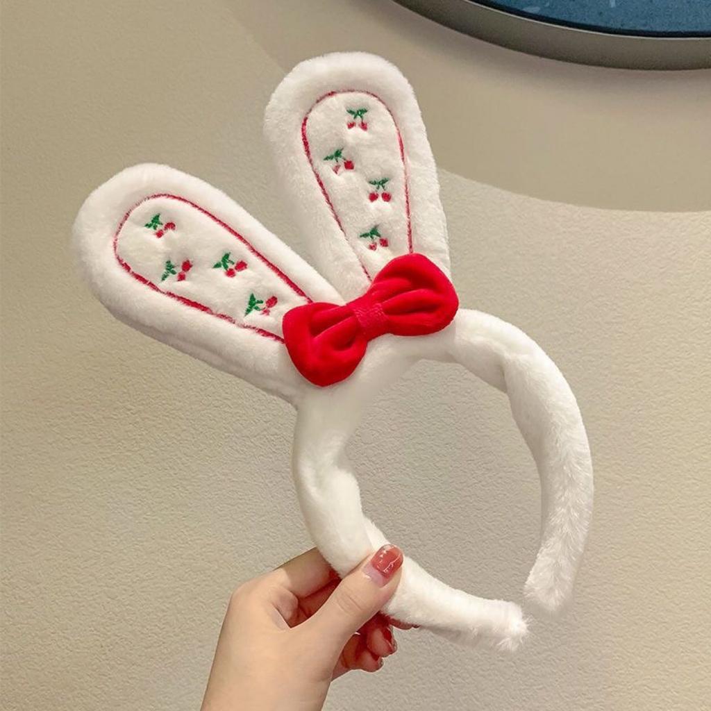 Bandas para el pelo de felpa con orejas de conejo largas para niñas, accesorios para la cabeza, diadema, accesorios para vestido, mujer, niña, cosplay, lolita, cosplay, accesorios para el pelo
