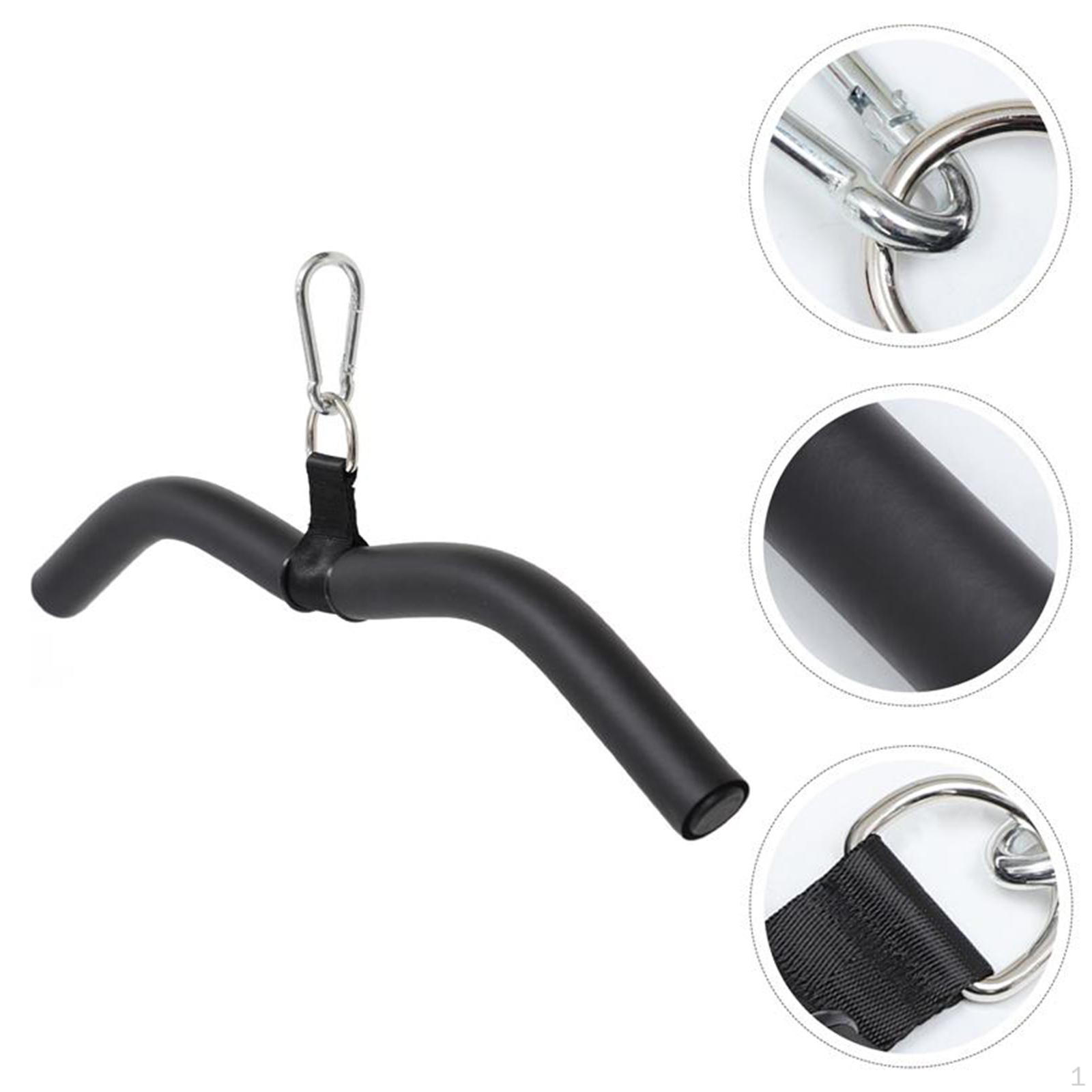 LAT Bar Cable Machine Attachment, Pulldown with Full Rotation and Rubber Handle for Gym,