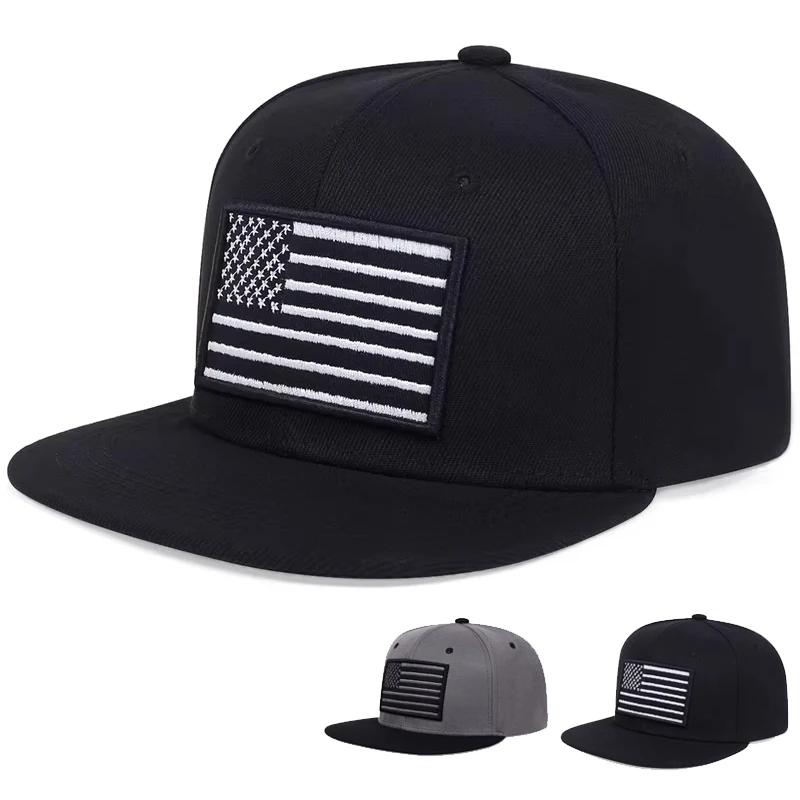 Unisex American Flag Embroidery Hip-hop Hats Spring Autumn Outdoor Adjustable Casual Baseball Caps Sunscreen Hat Sports Cap