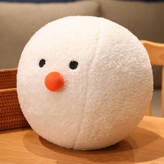 Christmas Plush Plushie Christmas Cute Cartoon Snowball Doll Doll Plush Pillow Ornament Soft Stuffed Doll Toy Pillow