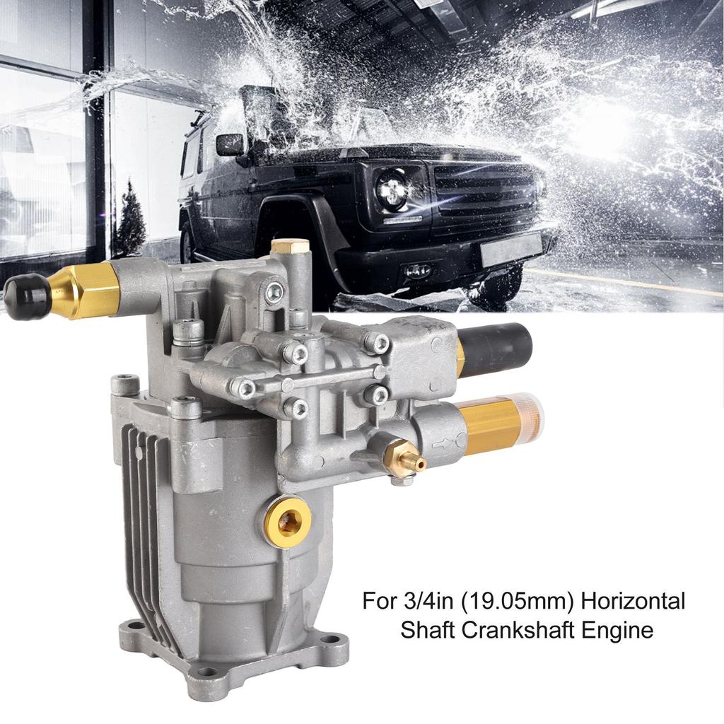 Pressure Washer Pump High Pressure Washer Pump 3/4in Horizontal Shaft Power Washing Machine Pump 2610‑3000PSI 2.2‑2.4GPM