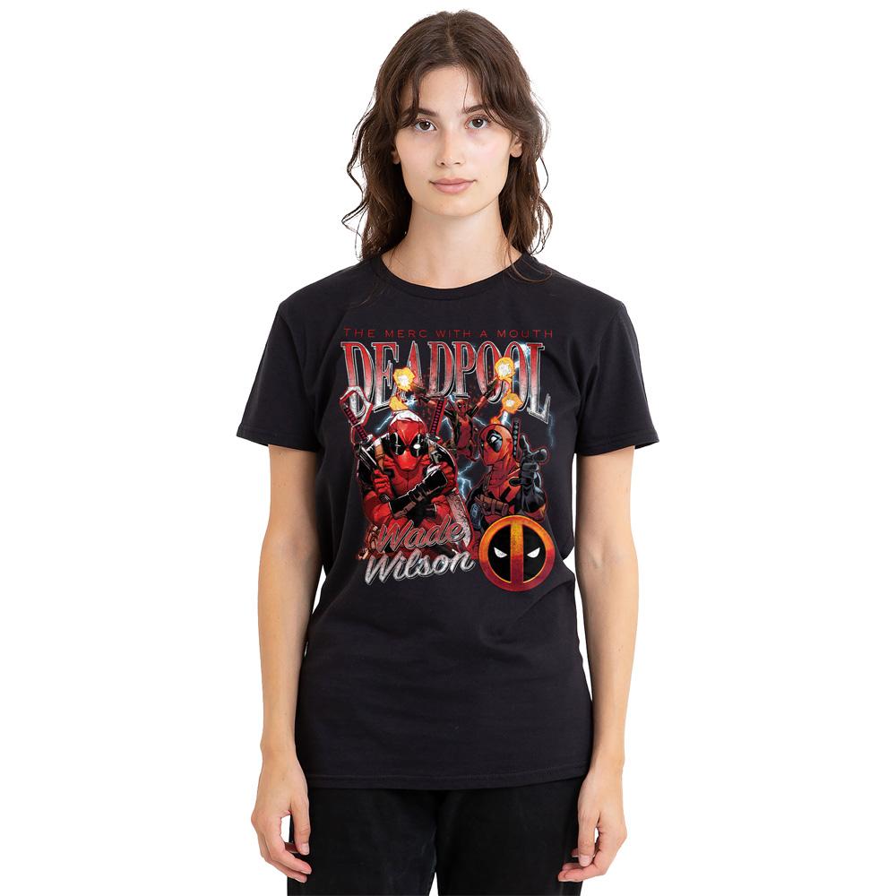 Deadpool Unisex Adult Character Montage T-Shirt
