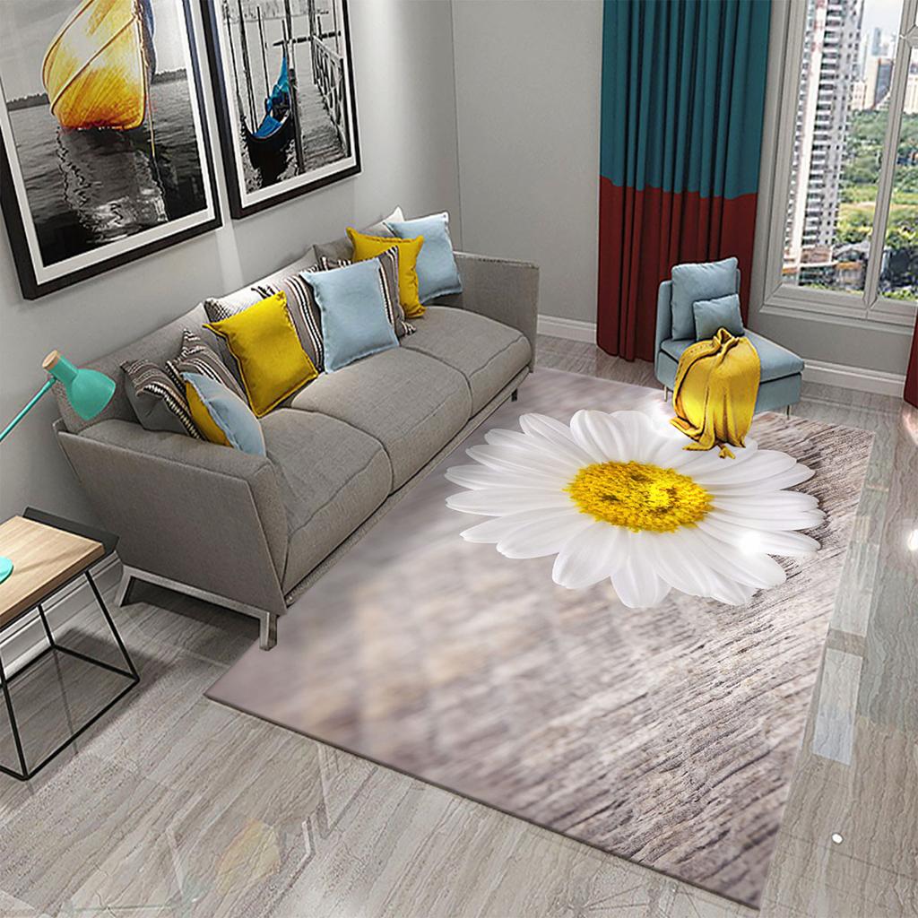 3D bunter frischer Blumen Teppich für Küchenteppich mit romantischem floralem Wohnzimmer Badezimmer Boden Teppich Mädchen Schlafzimmer Teppich Dekoration