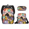 Iconic Distinctive Cool The Midnight Gospel 3D Pattern 3pcs/Set pupil Schoolbags Outing Laptop Daily Pack Sling Carrier Pen Case
