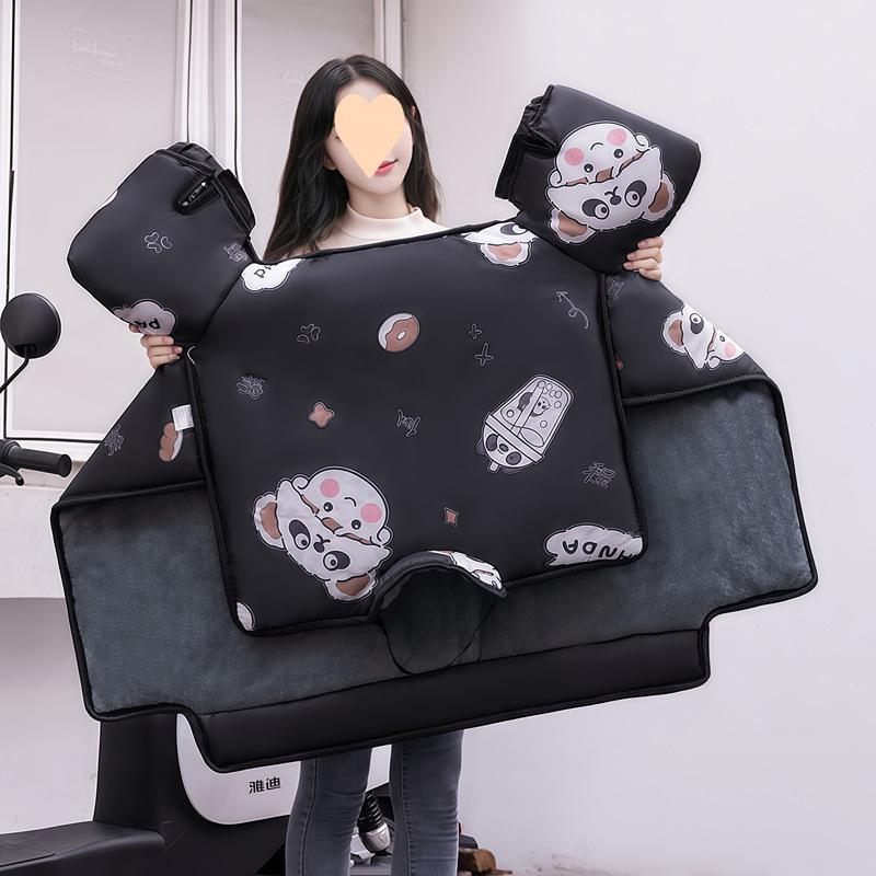 Winter Fleece Lined Windshield Cape: Thickened Windproof Cover for Neck, Shoulder Protection, Warmth & Cold Retention