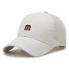 Flowers Letter M Embroidery Baseball Cap Breathable Outdoor Sun Hat Protection
