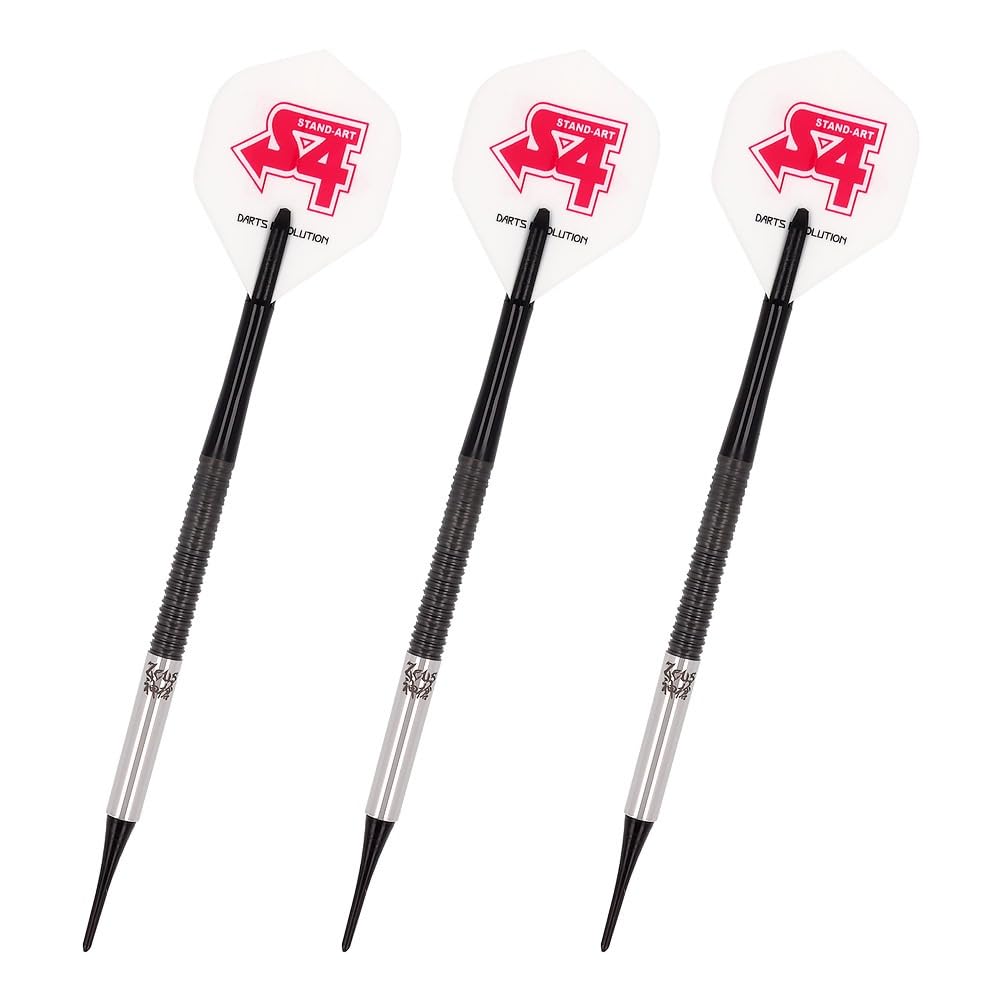 Esford Darts Zeus Lança Divina Trovão Negro 2BA Barril de Dardos Conjunto de Dardos S4-DARTS