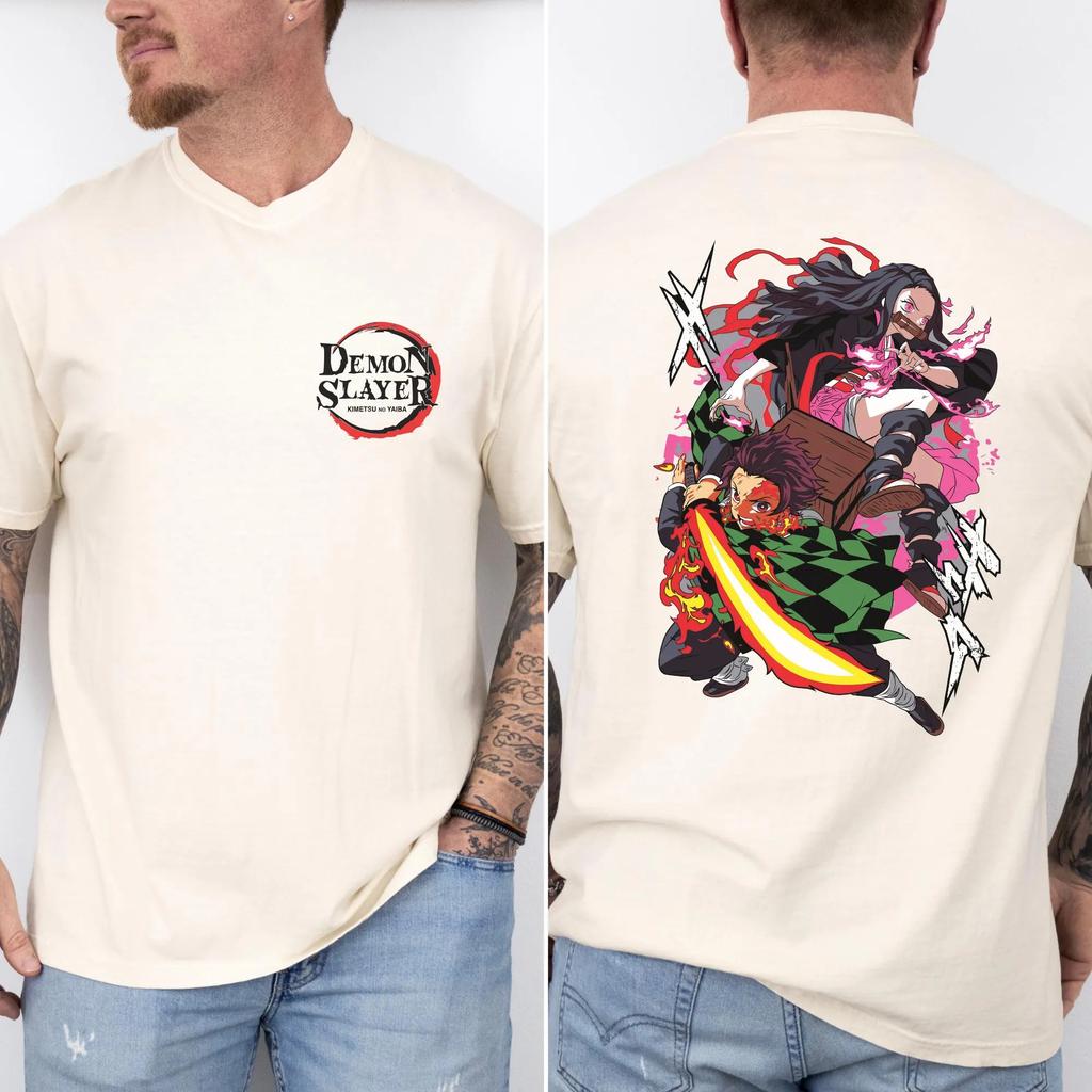 Tieko and Kanjirou Demon Slayer T-shirt Pillar Comic T-shirt for Demon Slayer Fans As A Gift Clothing for Anime Enthusiasts