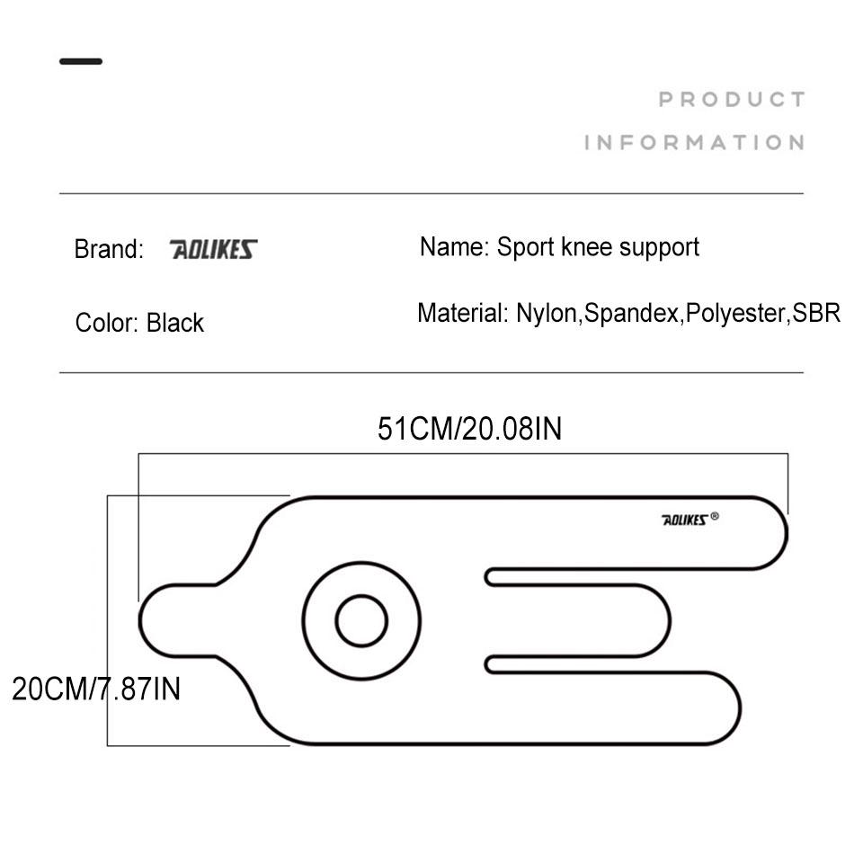 AOLIKES 1PC Adjustable Compression Knee Patellar Pad Tendon Support Sleeve Brace for Men Women - Arthritis Pain,Running, Workout