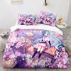 Beautiful girl in the future Bedding Set Single Twin Full Queen King Size Bed Set Aldult Boy Bedroom Duvetcover Set 3D Anime 012