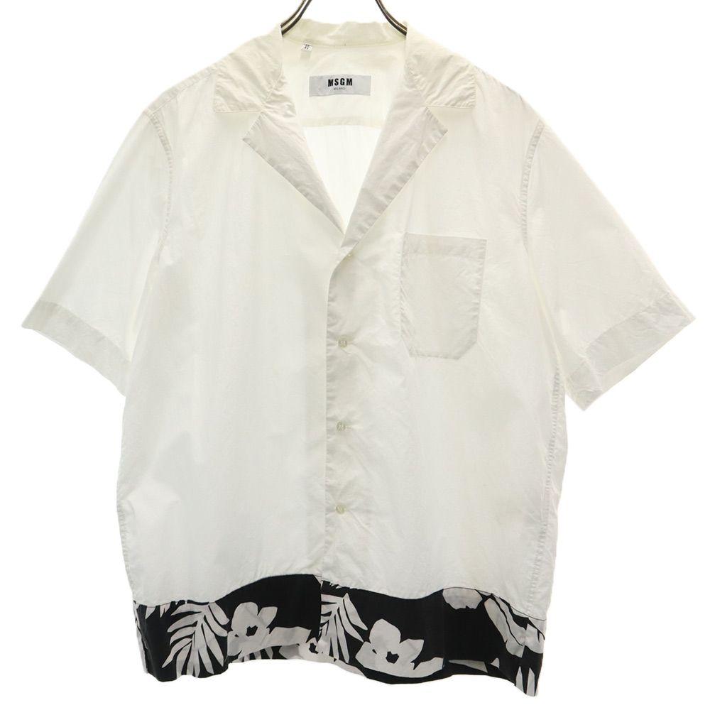 

MSGM Short sleeve Hem switch Open collar shirt 16/41 White system Men s Used