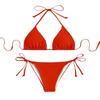 Dámský sexy bikini set Halter String Boční Dvoudílné plavky Mini trojúhelníkové plavky na plážovou dovolenou
