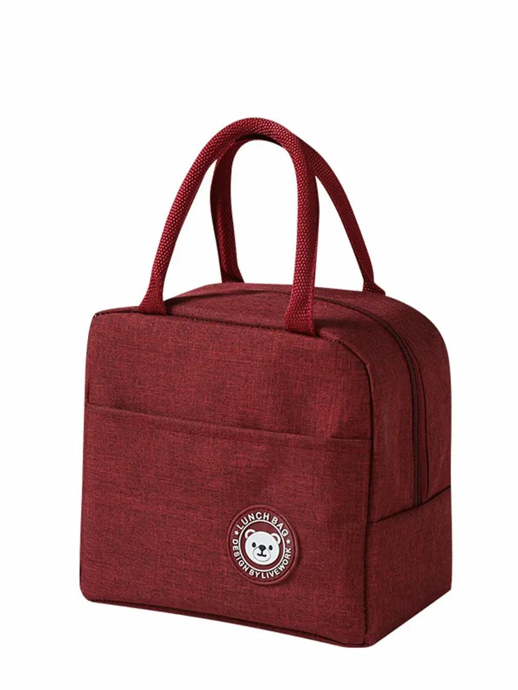 

Portable Thermal Lunch Bags for Hot Food Thermos Bento Handbag Dinner Container School Food Lunch Bags for Girls