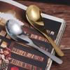 Mirror Stainless Steel Spoon Gold Silver Soup Spoons Tableware Soup