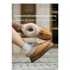 Bag Heel Slippers with Thick Sole and Plush Shoes for Women In Autumn and Winter, Indoor Warmth, Slippers for Outdoor Wear, Plush Snow Boots