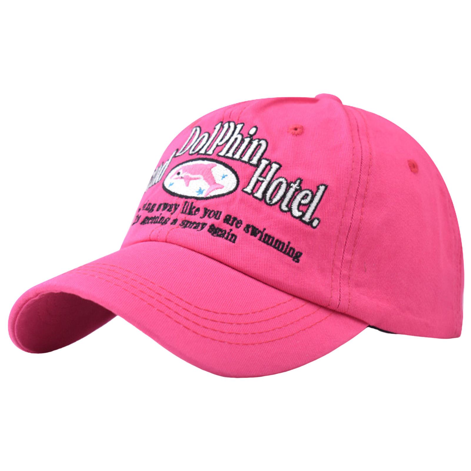 

1pc Cotton Little Dolphin Baseball Cap Fashion Simple Versatile Dad Hats Adjustable Trendy Sunscreen And Shading Hat Unisex розы красного