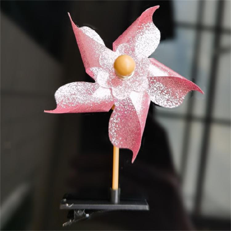 Y2k 90s Aesthetic Colorful Windmill Hairpin for Children Charm Sweet Hair Clip
