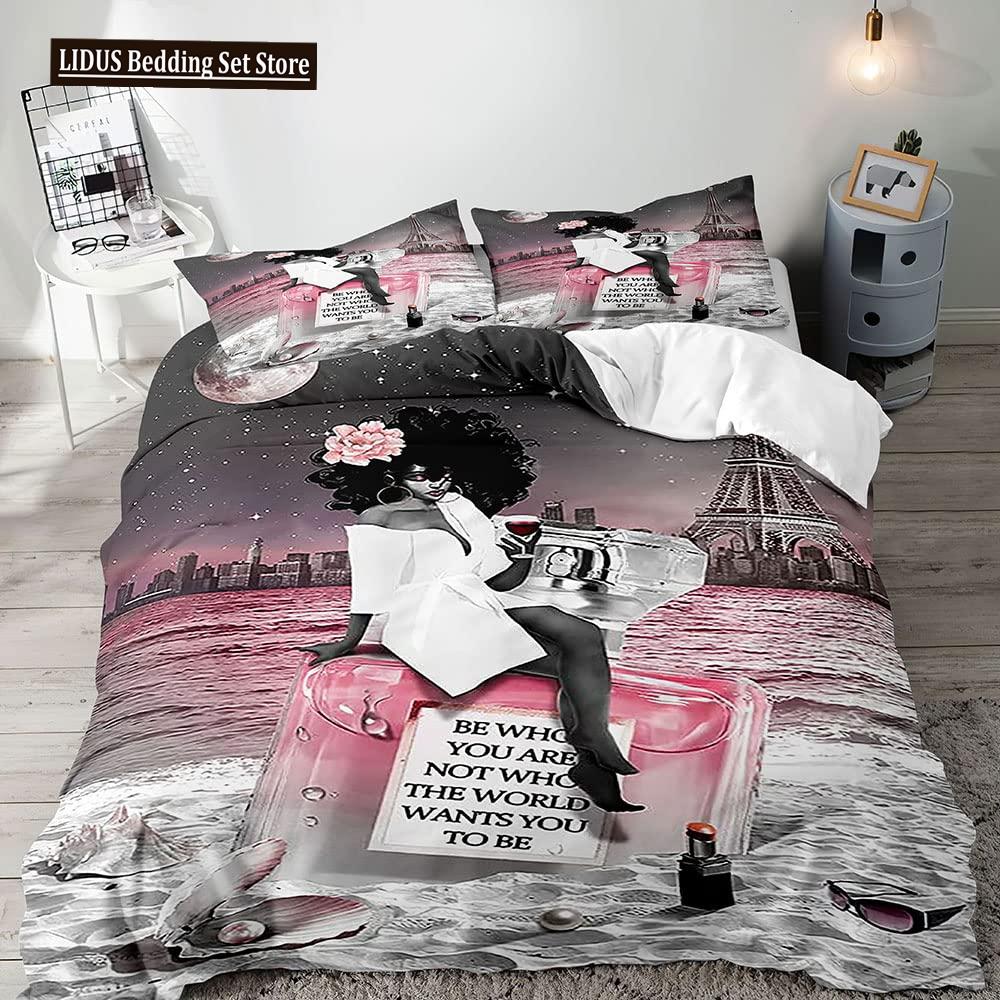 Eiffel Tower Duvet Cover Paris Tower Red Car Bedding French Style Home Decoration Grey Cityscape French Romantic Gift For Women