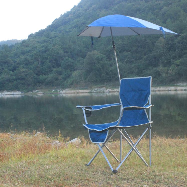 Large Sunshade Folding Chair with Side Pocket – Beach, Leisure, Fishing, Outdoor Use
