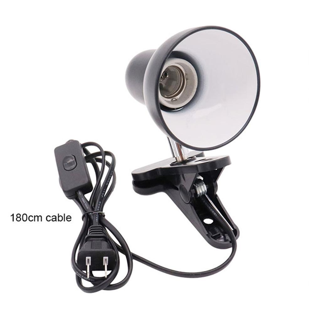 Einsteckbare Reptilien-Klemmlampe mit 360-Grad-Drehung und verstellbarer Lampenfassung für Lebensraumbeleuchtung, Wärmelampe