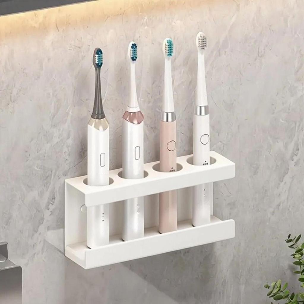 Toothbrush Holders 4-Slot No Drilling Stand With Diatomite Base Bathroom Toothbrush Holder Storage Rack For Toothpaste Kitchen