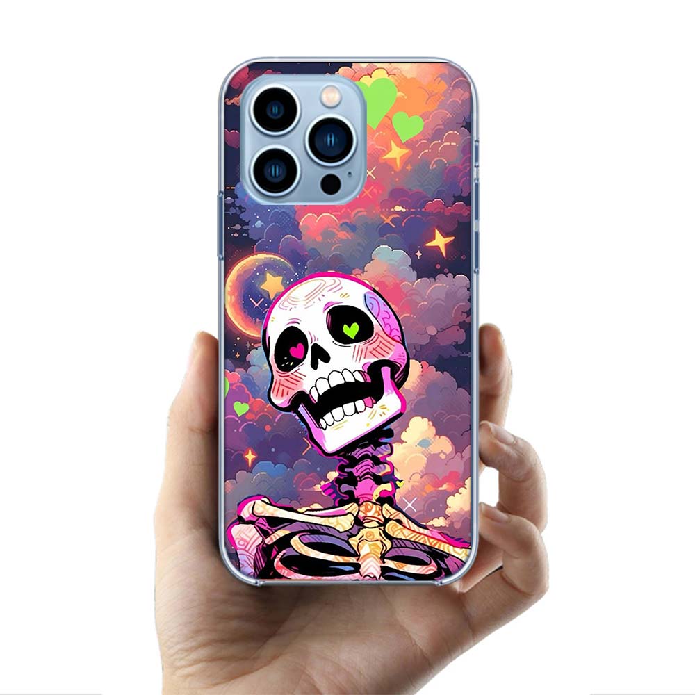 A Funny Skeleton Skull Cases Phone Case For Iphone 17E 16E 17 Air 16 Pro Max 15 Pro 14 Plus 11 13 12 Mini Cover Cases Compatible