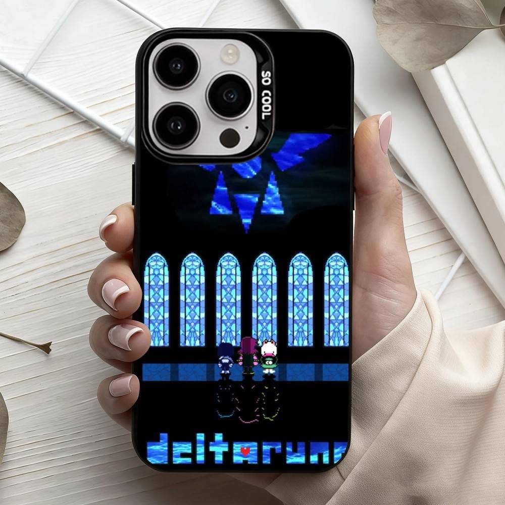 Game D-Deltarune-E Phone Case For iPhone17,16,15,14,13,12,11 Plus,Pro Max Black Candy silver phone case