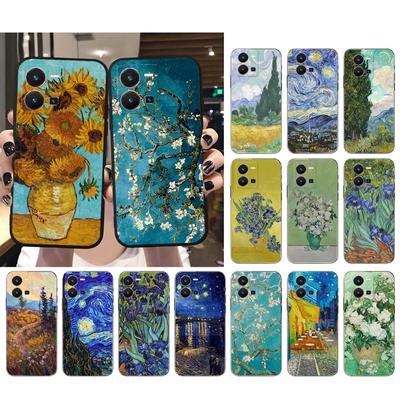 Vincent Van Gogh Flower Paint Phone Case For VIVO Y53S Y33S Y11S Y31 Y21 Y70 Y20 Y21S Y72 Y55 Y76 Y51 Y01 V23E V21 V23 V21E
