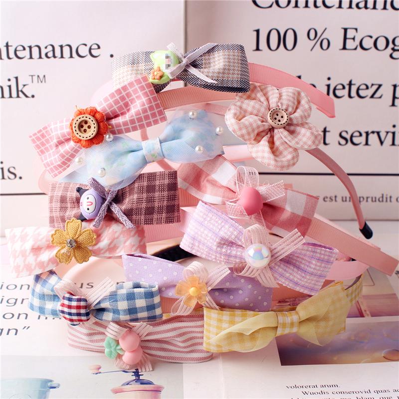 Korean Style Transparent Bow Headband for Children - Cartoon Hair Accessories for Girls