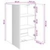 Wall Mounted Cabinet in Sonoma Oak Finish 66 x 34.5 x 90 cm Particleboard