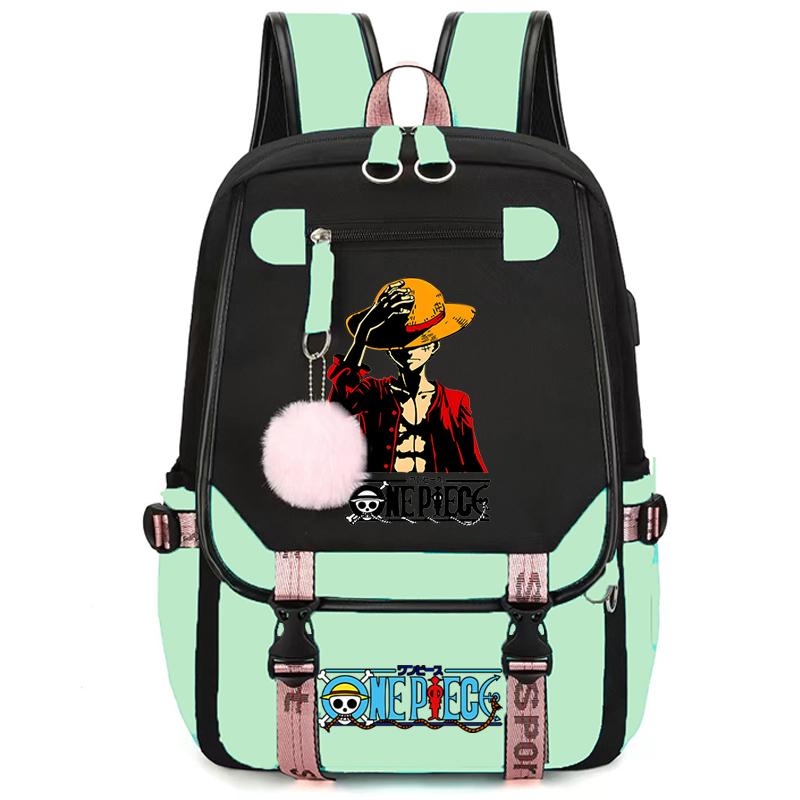 Anime One Piece High Quality Female Backpack Waterproof Knapsack with Ligh Tweight Book Bag for Kid Gifts Men Women Travel Bag Leisure Bag Rucksack