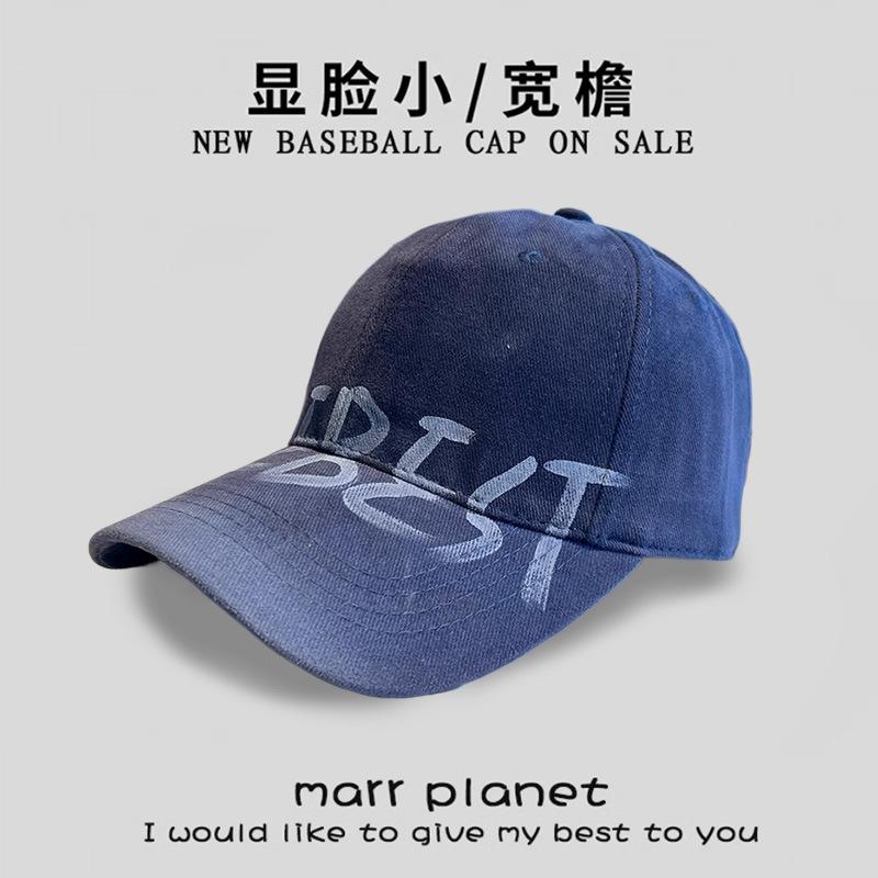 

Peaked cap Letters Wide brim Deep top Big head circumference Hard top Baseball cap Summer sun protection visor hat Adjustable