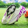 Quality one seamless fly-woven football shoes men's low-top spikes grass training shoes