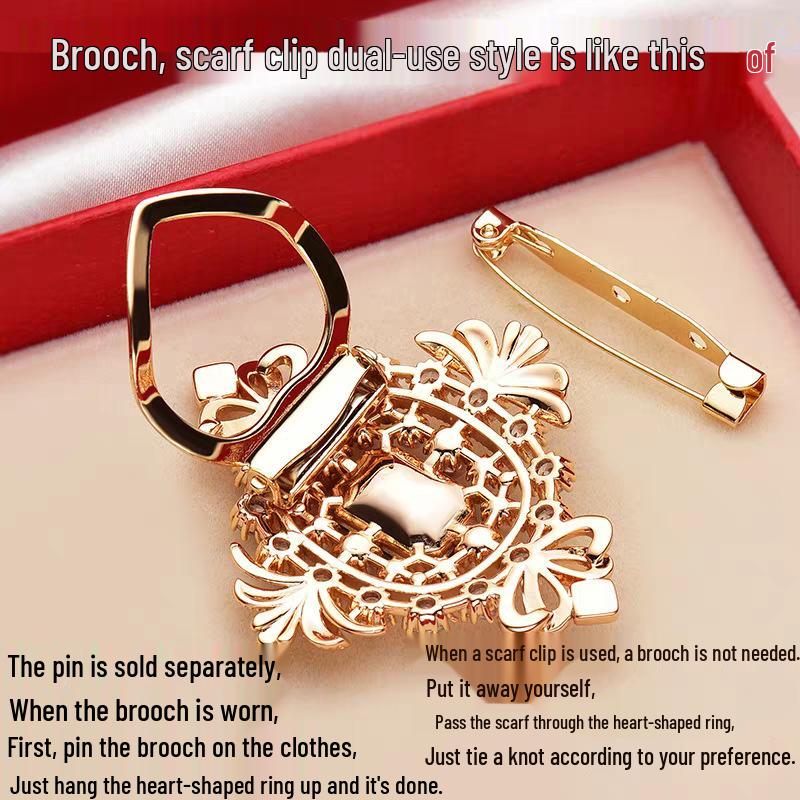 Korean Micro-Pave Pearl Brooch: High-End Floral Scarf Buckle & Corsage for a Luxurious Style