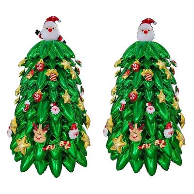 Aluminum Film Christmas Foil Balloon Party Props DIY Large Inflatable Balloon Inflatable Kids Toy Christmas Tree Balloon