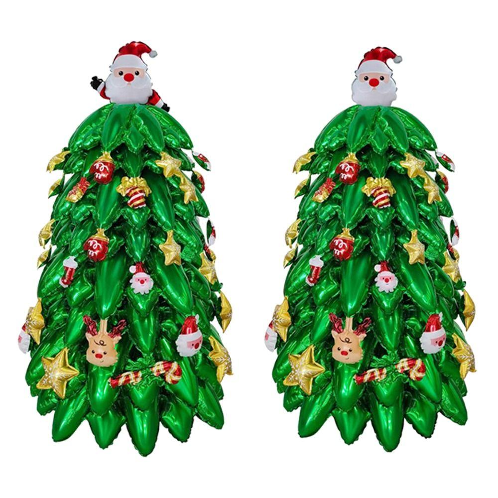 Party Props Large Inflatable Balloon Aluminum Film Christmas Tree Balloon New Year Party