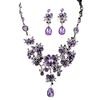 Kifu Bridal Jewelry Set: Butterfly & Teardrop Necklace Earrings for Weddings