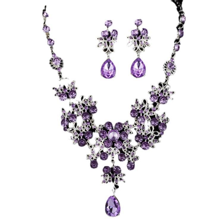 Kifu Bridal Jewelry Set: Butterfly & Teardrop Necklace Earrings for Weddings