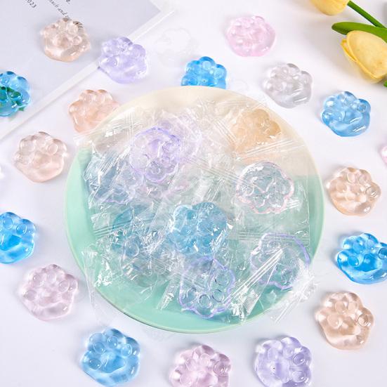 24Pcs Cat Paw Squishes Toy Slow Rebound Flexible TPR Stress Relief Funny Kitten Claw Squeeze Fidget Toy Kids Adults Birthday Gift