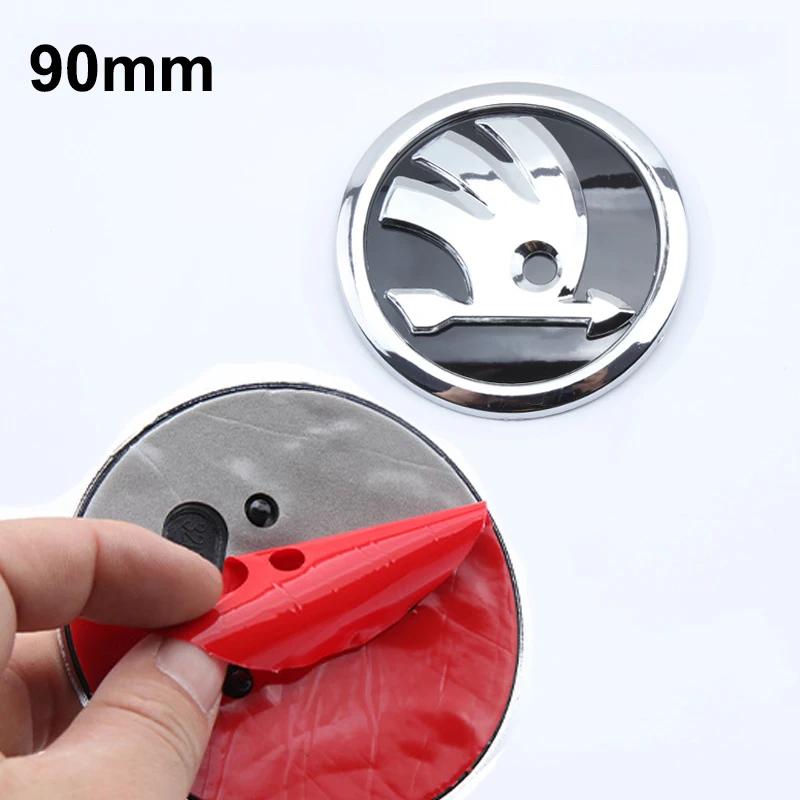 ABS Car Front Rear Emblem Sticker Logo Styling for SKODA Rapid Octavia Fabia ZC3 Laura Superb Kodiaq Karoq Replacement Accessories