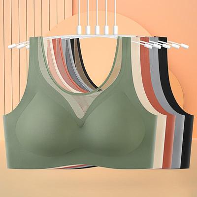 Naadloze Draadloze Push-Up Plus Size Beha met Zijsteun