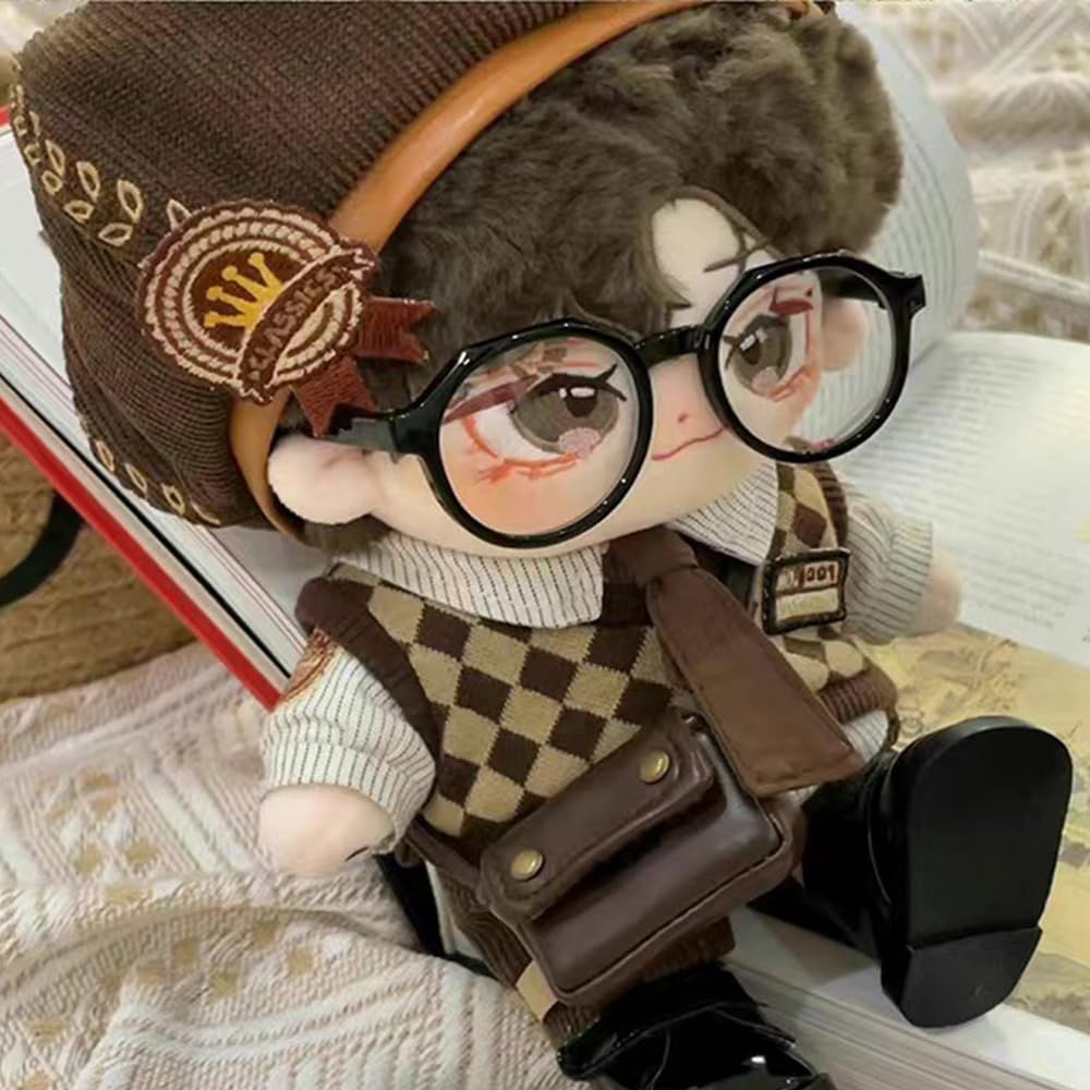 Niannyyhouse 20cm peluche facteur coton poupée vêtements animal, chapeau, chemise, gilet, pantalon, cravate, sac à dos, lunettes, costume, habillage,