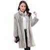 Imitation Mink Coat Women's Long Imitation Fur Coat Velvet Imitation Mink Hair Imitation Fur Women's Stand-up Collar