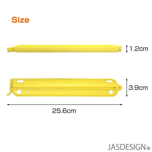 JASDESIGN Bag Clips, Food Clips, Large, Long, 22cm, Strong, Extra Large, Yellow, for Snacks, Pet Food, and Rice Bags, Bag Stoppers, Fasteners, Set of