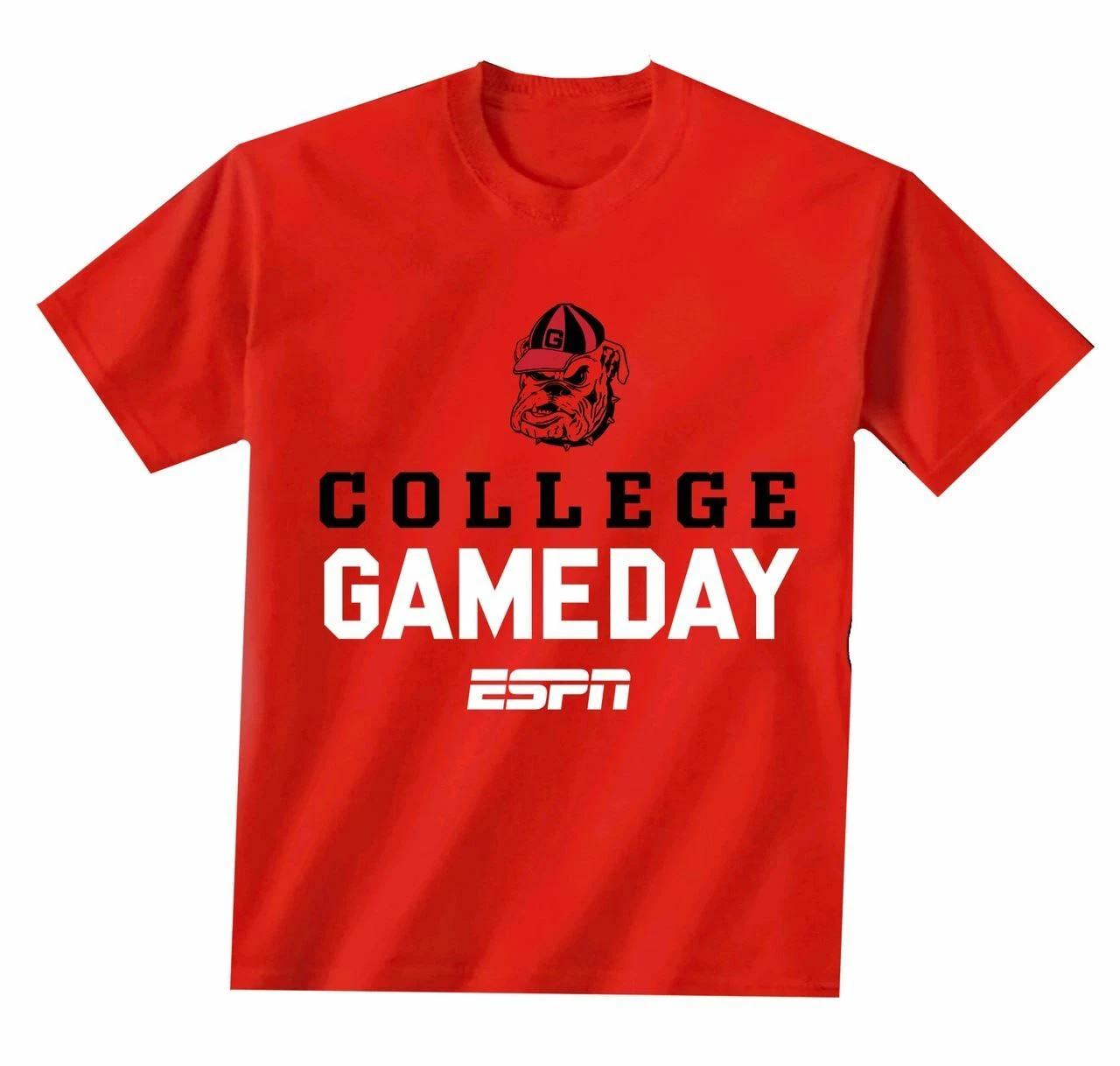 

New World Graphics Uga Espn Bulldog Testa 19 Manica Corta T-Shirt-Red S
