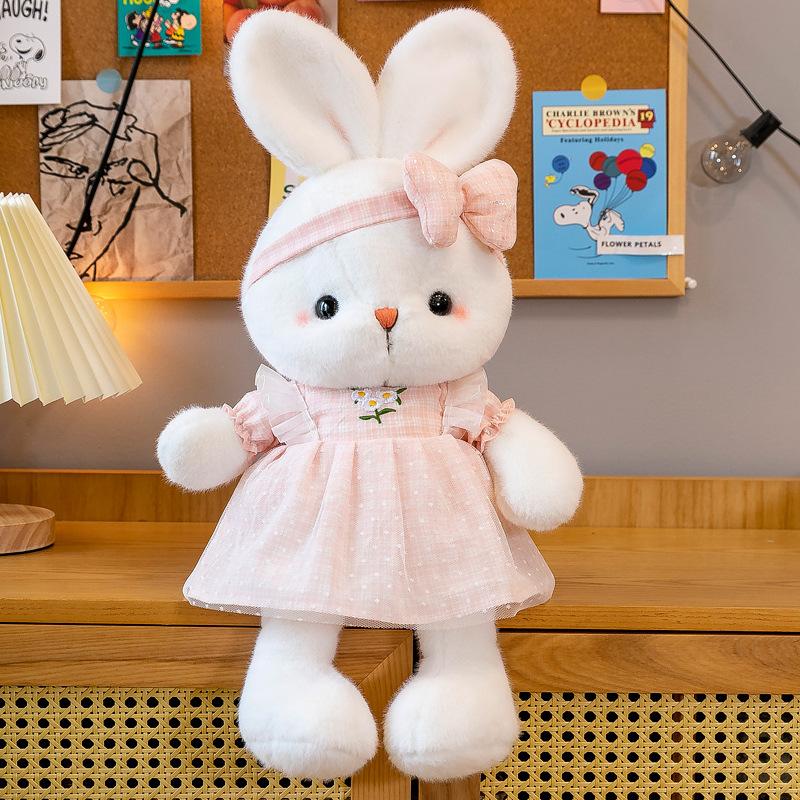 New Daisy Rabbit Doll Plush Toy Cute Bunny Rag Doll Gift for Girls